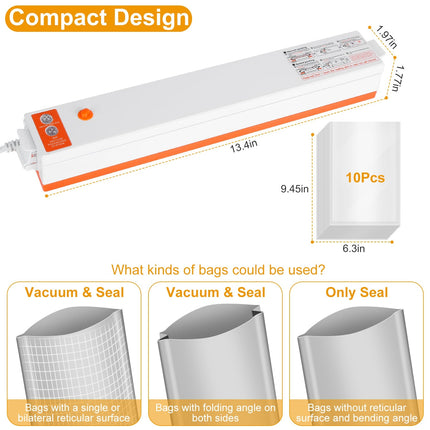 Electric Vacuum Sealer Machine Household Automatic Food Vacuum Sealer