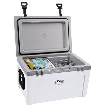 Insulated Portable Cooler, 52 Qt, Holds 50 Cans, Ice Retention Hard
