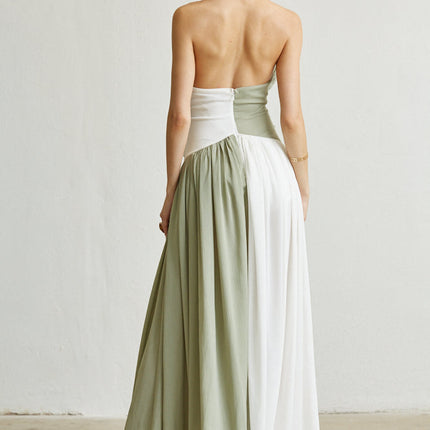 Breeze Two-Tone Slit Dress