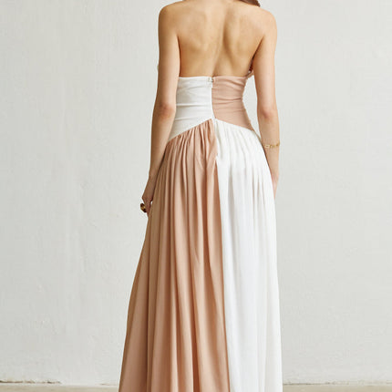 Breeze Two-Tone Slit Dress