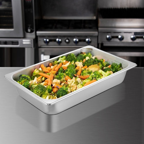 6 Pack Steam Table Pans 20.9 X 12.8 X 3.9 Inch Deep Steam Table Pan