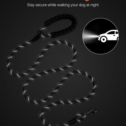 Rope Dog Leash, 6ft Heavy Duty Dog Leash With Comfortable Padded