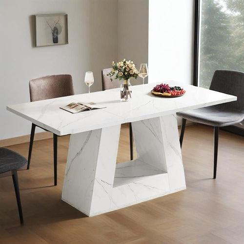Dining Table For 4 To 6 People, 63" Rectangular Dining Room Table,