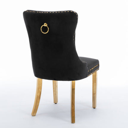 High-end Tufted Solid Wood Contemporary Velvet Upholstered Dining