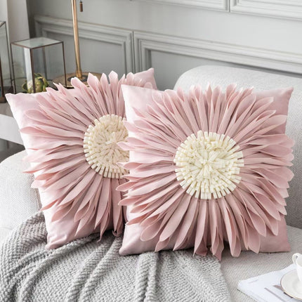 Fashion Modern Style White Throw Pillows Velvet Stitching