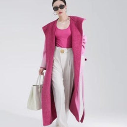 Women's Fashion Reversible Cashmere Coat – Luxury & Versatility
