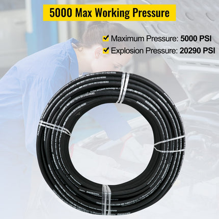 Hydraulic Hose 328 Feet Rubber Hydraulic Hoses With 2 High-Tensile