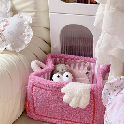 Whimsical Eclectic Big Eyes Plush Cute Laundry Storage Baskets -