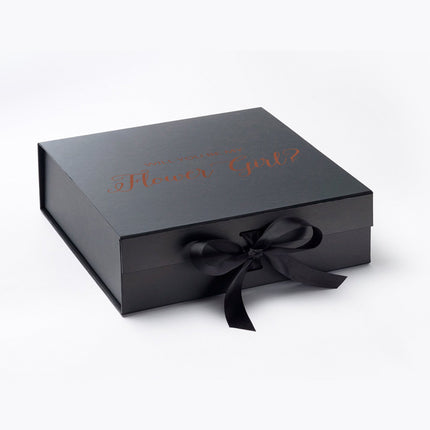 Will You Be My Flower Girl? Proposal Box black - No Border