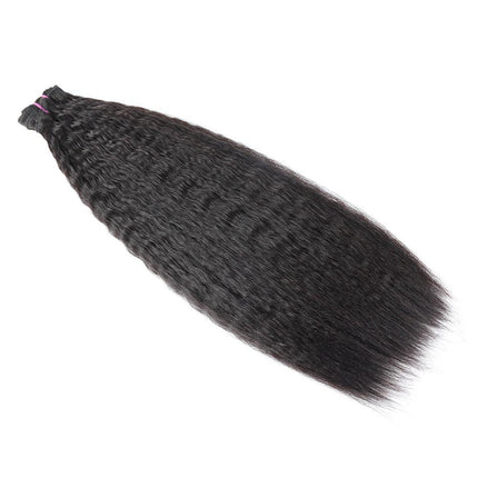 Beumax Double Drawn 12A Grade kinky Straight BUNDLES with CLOSURES &
