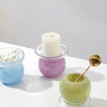 Bonbon Dopamine Candle Holders, Cute Whimsical Decorative Ornament