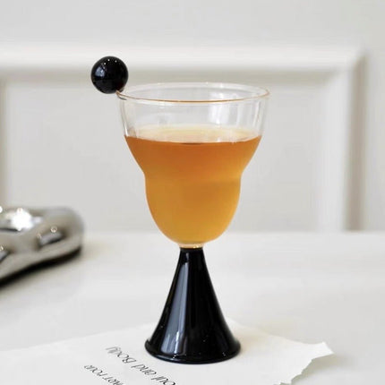 Hand Blown Bonbon Martini Glasses - Unique Whimsical Eclectic Coloured