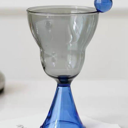 Hand Blown Bonbon Martini Glasses - Unique Whimsical Eclectic Coloured