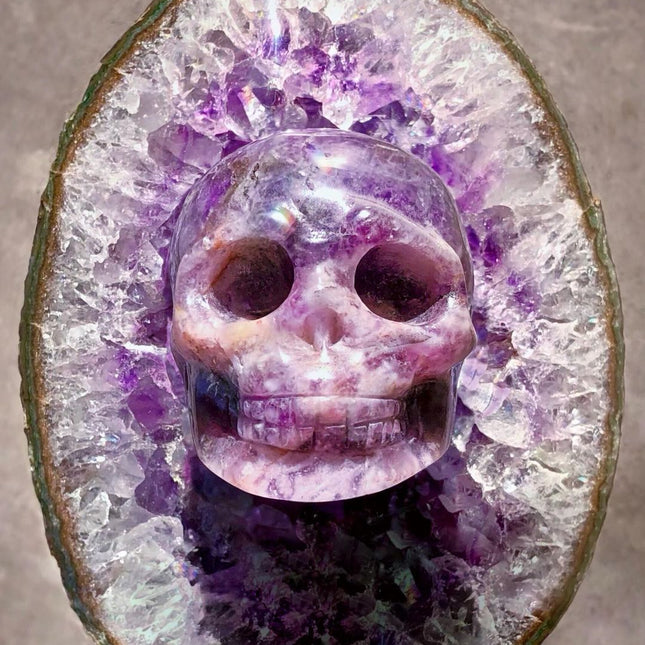 Brazilian Dream Amethyst Hand-Carved Skull