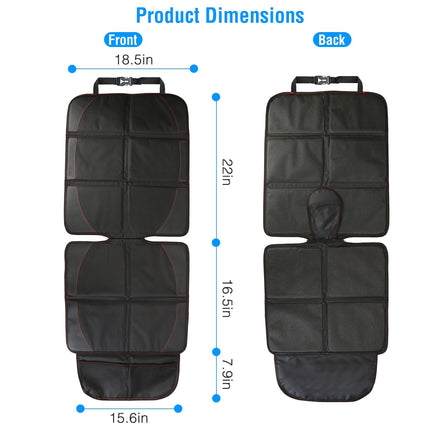 2 Packs Car Seat Protector Cushion Mat Pad With Thick Padding