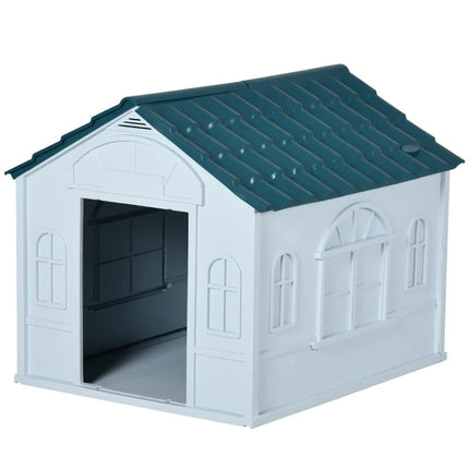 PawHut Plastic Dog House For Medium And Small Dogs, Water Resistant