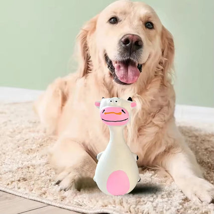 4pcs Cute Latex Dog Chew Toys With Sound, Interactive Biting Toys For