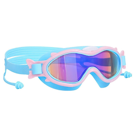 3 Colors Option - 1Pc Kids Swim Goggles With Ear Plugs UV Protection