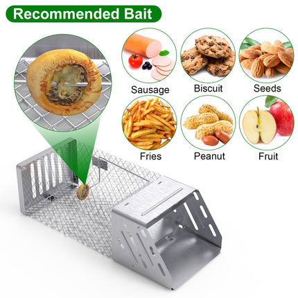 1Pc Automatic Continuous Rat Trap Single Door Mouse Cage Humane Live