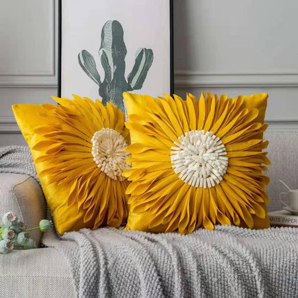 Fashion Modern Style White Throw Pillows Velvet Stitching