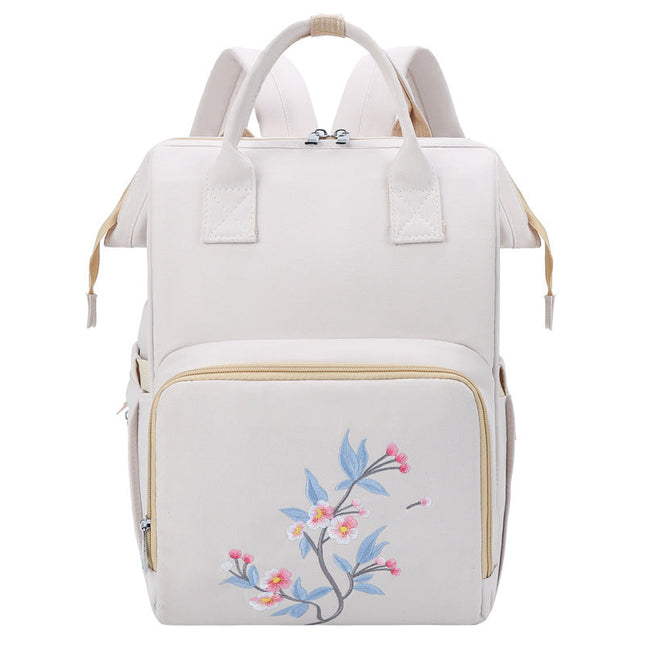 Oxford Embroidery Travel Diaper Bag For Mommy