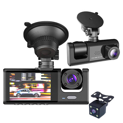 Car Dual Lens Dash Cam HD 1080P Front Rear Inside Video Recorder