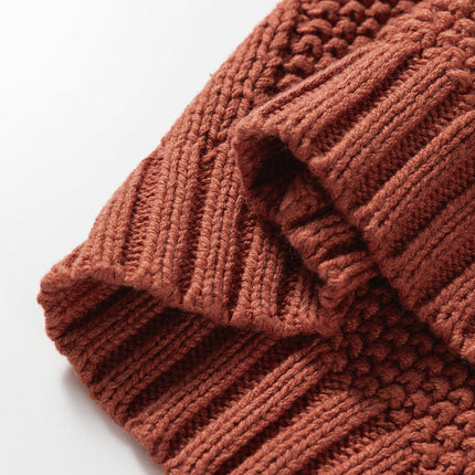 Textured Chunky Knit Long Sleeve Sweater