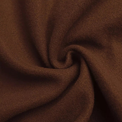 Lapel Collar Belted Wool Blend Coat