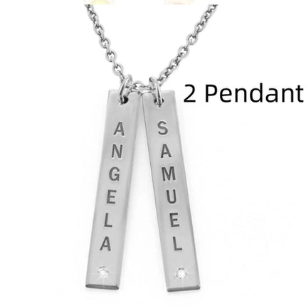 Personalized Vertical Necklace, Mother's Day Gift