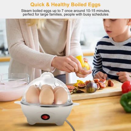 Electric Egg Cooker 7-Capacity BPA-Free Hard-Boiled Egg Maker W/