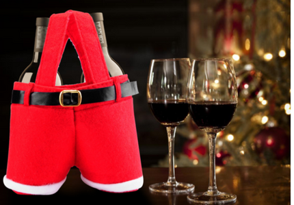 Wool Fabric Merry Christmas Gifts Santa Pants Christmas Candy Gift Bag