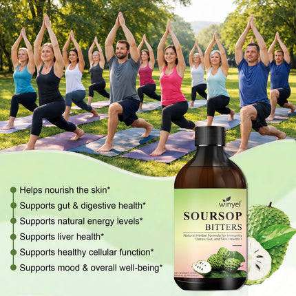 Soursop Liquid Contains Black Seeds, Moringa, And Turmeric, And Is
