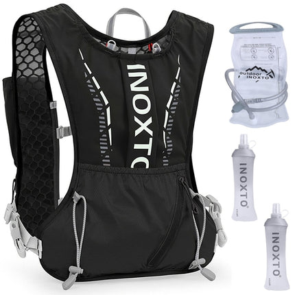 1Pc Sport Hydration Vest Running Backpack With 15oz 50oz Water Bladder