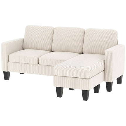 Sectional Sofa, L Shaped Couch, with Reversible Chaise or Ottoman,