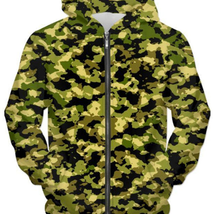 Camouflage UNISEX ZIP HOODIE