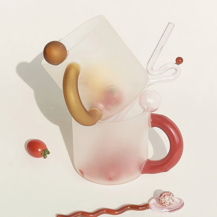 Candy Mug - Handblown Whimsical Dopamine Coffee Tea Cup