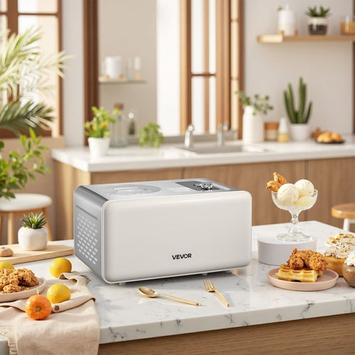 2 Quart Automatic Ice Cream Maker With Built-in Compressor No