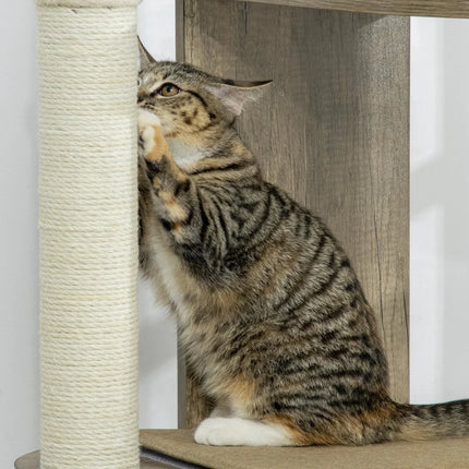 Corner Modern Cat Tree Tall For Climbing, Large Multilevel Cat Tower