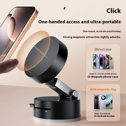 Foldable Magnetic Vacuum Car Phone Holder Foldable Suction Cup With
