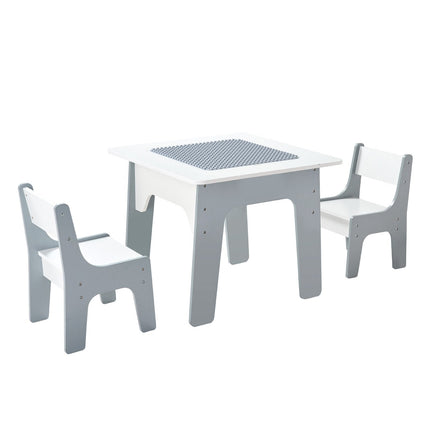 4 In 1 Kid Activity Table And 2 Chairs Set, Graffiti & Building Blocks
