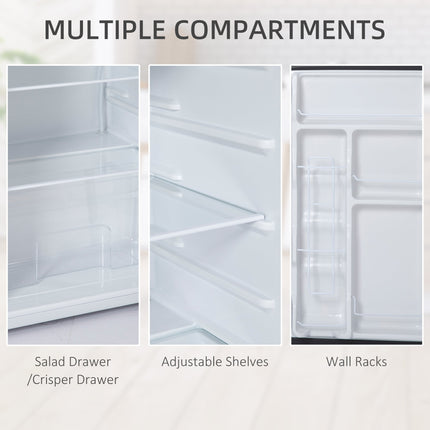 3.2 Cu.Ft Mini Fridge with Freezer, Single Door Compact Refrigerator