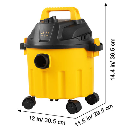 VEVOR Wet Dry Vac, 2.6 Gallon, 2.5 Peak HP, 3 In 1 Shop Vacuum With