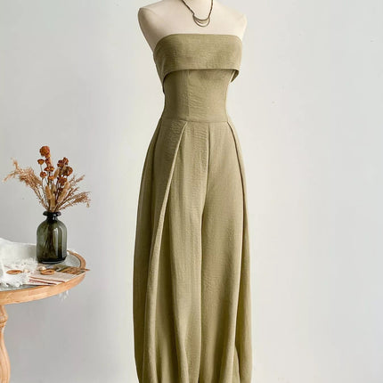 Wide Leg Tube Jumpsuit