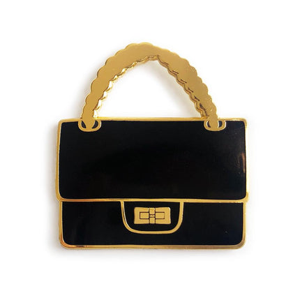 Black Chain Bag Fashion Enamel Pin