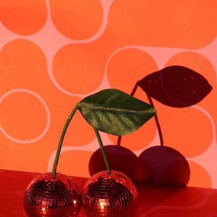 Cherry Disco Ball, Whimsical Dopamine Decor, Quirky Decorative Object