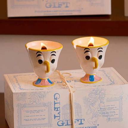 Chip Potts Scented Soy Wax Candles Set of 2 Pcs - Cute Ceramic Cartoon