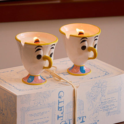 Chip Potts Scented Soy Wax Candles Set of 2 Pcs - Cute Ceramic Cartoon