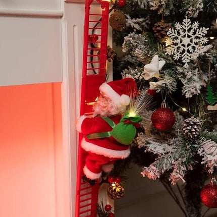 Christmas Electric Santa Decor, Santa Climbing Ropes & Ladder Toy