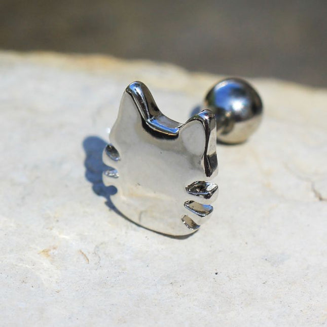 316L Stainless Steel Cat Cartilage Earring