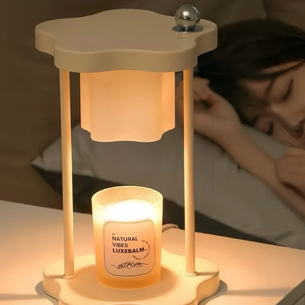 Cute Nordic Dimmable Petal Floral Candle Warmer Lamp With Timer